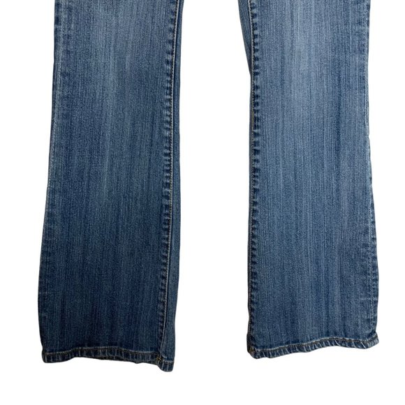 Seven Blue Jeans Flare Leg Low Rise Cotton Stretch Denim Pants Women's Size 28 - Picture 2 of 7